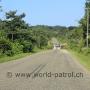 Strasse in Belize, auf dem Weg zur Grenze nach Guatemala